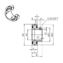 Bearing CUS208-24 SNR